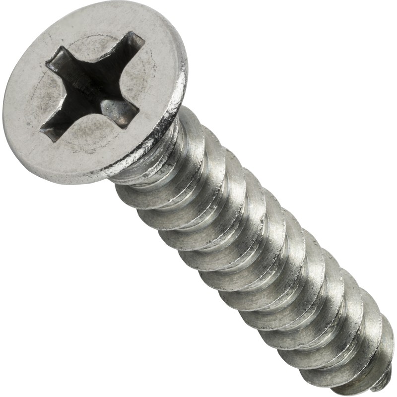 #6 x 1/2″ Phillips Flat Head Sheet Metal Screws Stainless Steel Qty 250