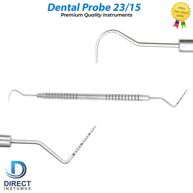 Dental Perio Explorer 23 Probe UNC 15 Color Marking Diagnostic Double Ended Tool gallery