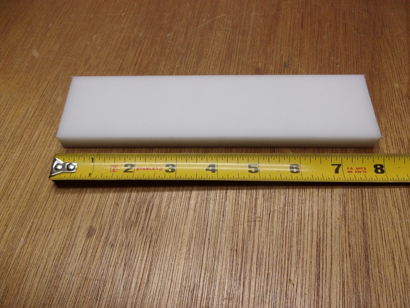 UHMW PE 1/2" X 2" X 8" White Opaque Rectangular Flat Bar Stock USASealing gallery