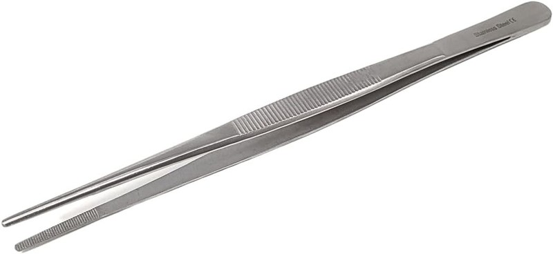 Blunt Serrated Tweezers Made of Stainless Steel Heat Resistant 8-inches