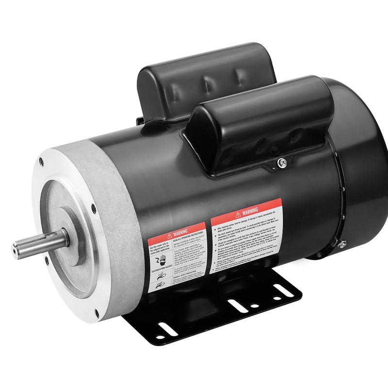 2HP Electric Motor 1725RPM AC 115V/230V 56C Frame 1-Phase 5/8″ Keyed Shaft