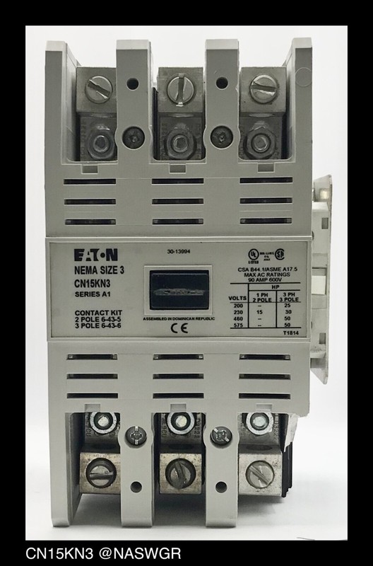 Eaton CN15KN3A Freedom Series Contactor – 90Amp/120v – Tested