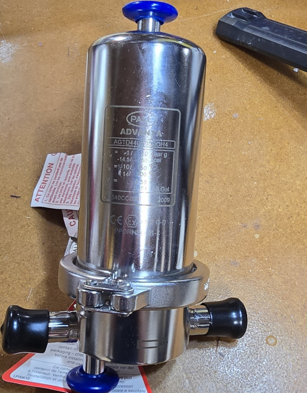 Pall Advanta SS Fluid Filtration Housing Single Cartridge AGTD440G05DDH4