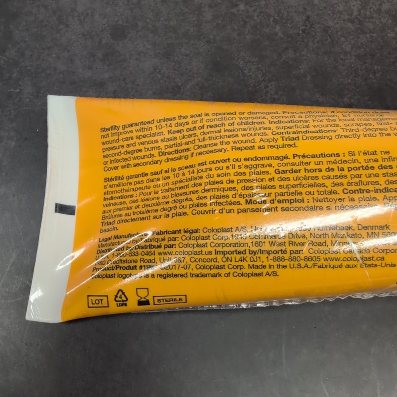 Coloplast Triad Hydrophilic Wound Dressing Paste #1967 6 oz SEALED gallery