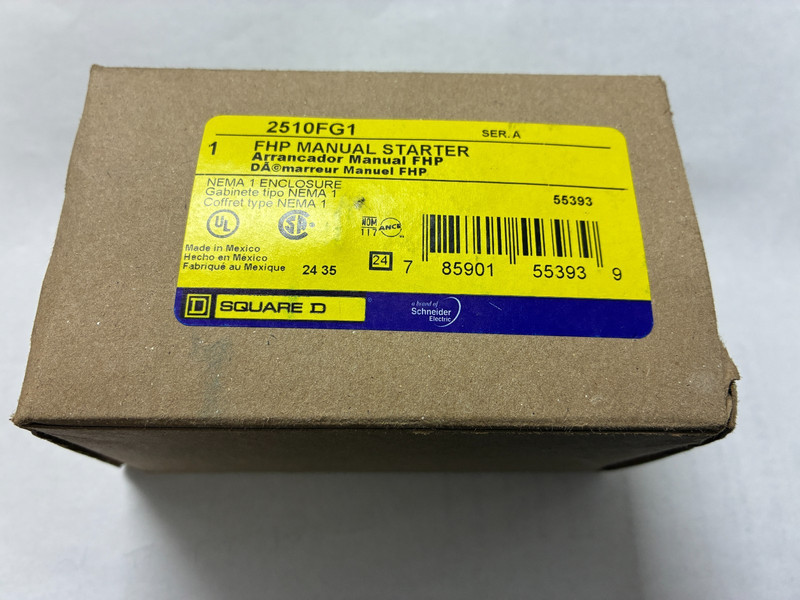 NEW Square D 2510FG1 Series A FHP Manual Starter