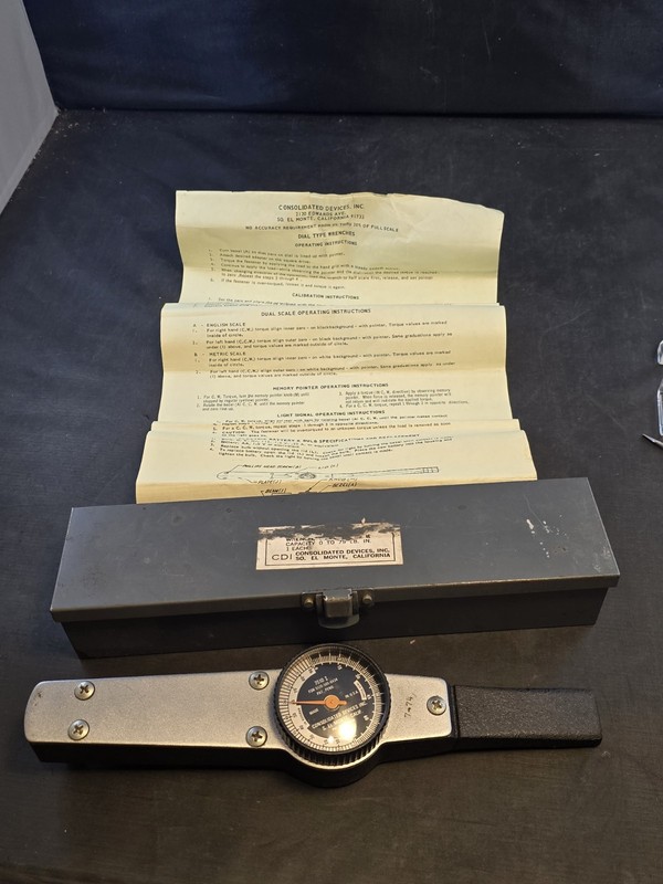 CDI 751DI Torque Wrench 0-75IN.-LB. 1/4″ Drive Consolidated Devices Inc.