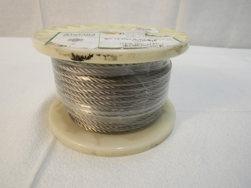 Stainless Steel Wire Rope Cable 3/16" 7*19 x 75' Spool gallery
