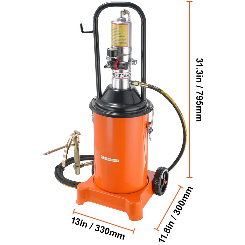 Grease Pump Air Operated Grease Pump 3 Gallon 13 ft Hose Grease Bucket gallery