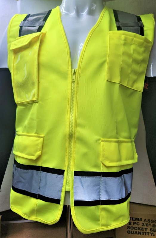 FX HIGH VISIBILITY Surveyor Two Tone Safety Vest Solid front & Mesh back