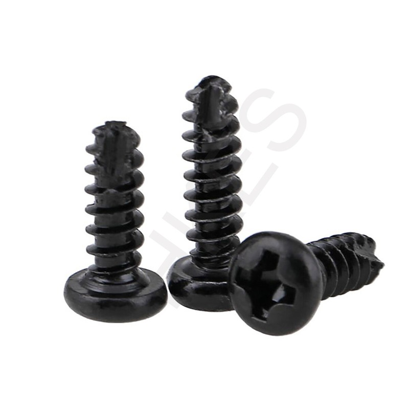M2 M2.3 M2.6 M3 Phillips Pan Head Self Tapping Screws - Black Zinc Plated gallery