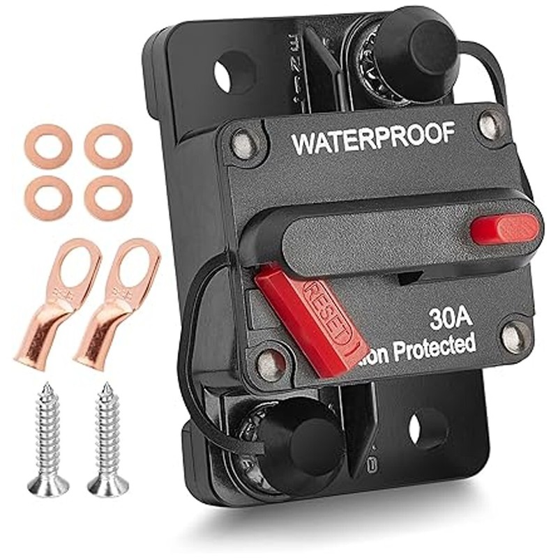 30 Amp Circuit Breaker for Boat Trolling Motor Marine Trailer Vehicles Stereo