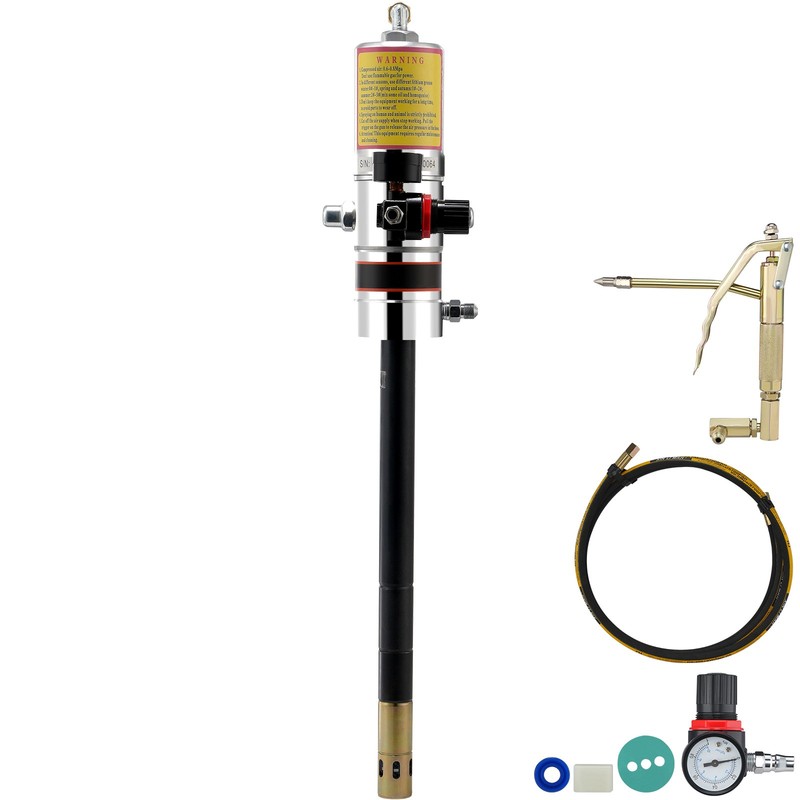 VEVOR Grease Pump Air Operated Grease Pump 0.6-0.8Mpa 13 ft Hose & Grease Gun gallery