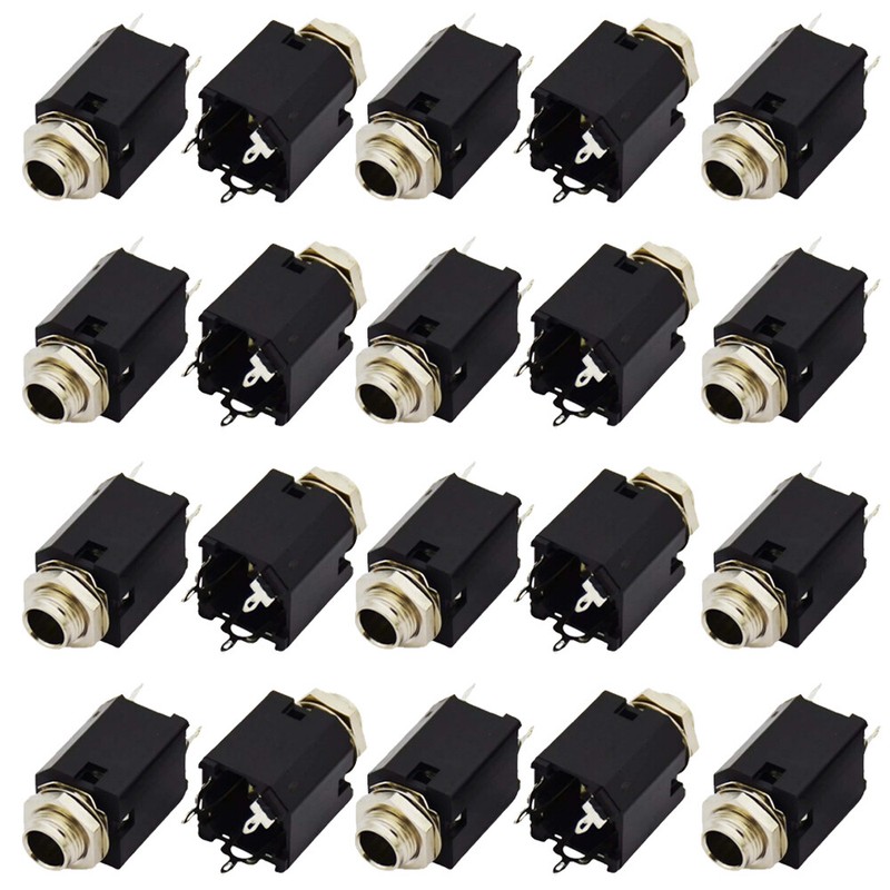 20PCS 1/4" 6.35mm Stereo Jack Socket Audio Plug For Guitar Pedal/Amp/ Diy gallery