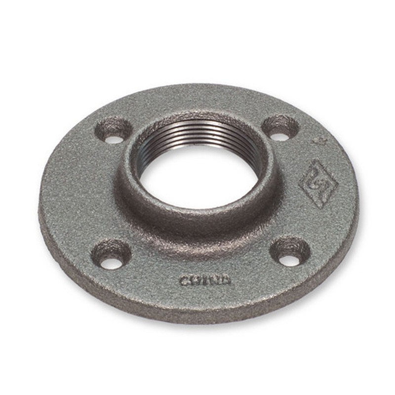 1/4″ BLACK MALLEABLE IRON FLOOR FLANGE fitting pipe npt