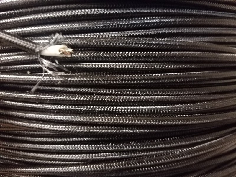 SRML BLACK 10 AWG 50′ FT FIBER GLASS BRAID APPLIANCE HI TEMP WIRE MOTOR LEAD