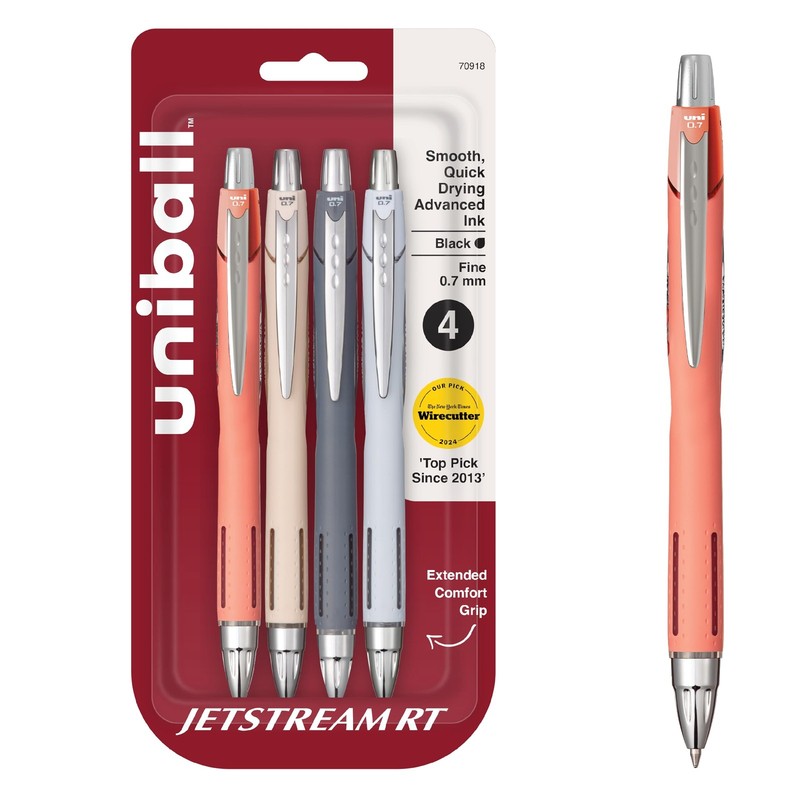 uni-ball Jetstream RT Pens – NY Times Wirecutter 1 Count (Pack of 4), Black