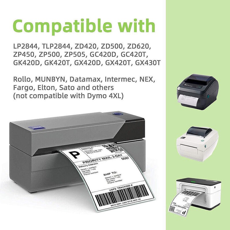 Direct Thermal Shipping Label 4x6 2x2 3x2 4x3 3x1 2.25x1.25 For Zebra Printer gallery
