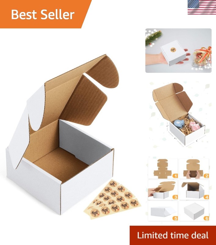 Brand New Corrugated Mailer Box Set 4x4x2 White 50 Pack