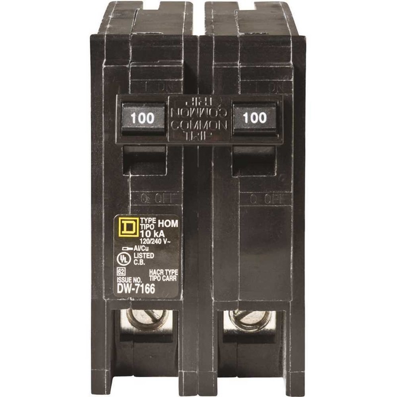 Square D HOM2100C Homeline 100 Amp 2-Pole Circuit Breaker – Clear Packaging