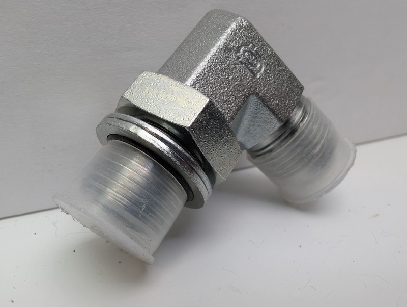 Adaptall 9068-08-18 Hydraulic Fitting 90 Elbow 1/2 MJIC x M18 Metric Adj NEW gallery