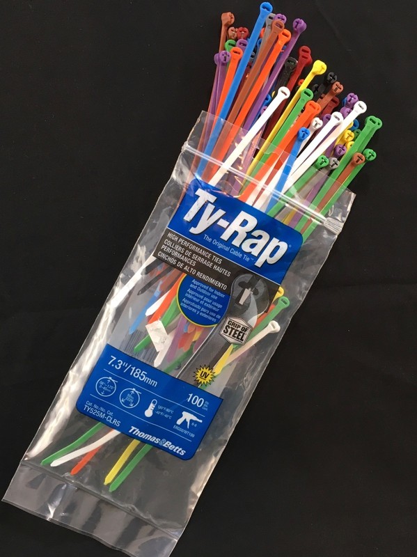 BULK VALUE Thomas & Betts Ty-Rap TY525M-CLRS 10 packs@100 pieces = 1,000 pieces