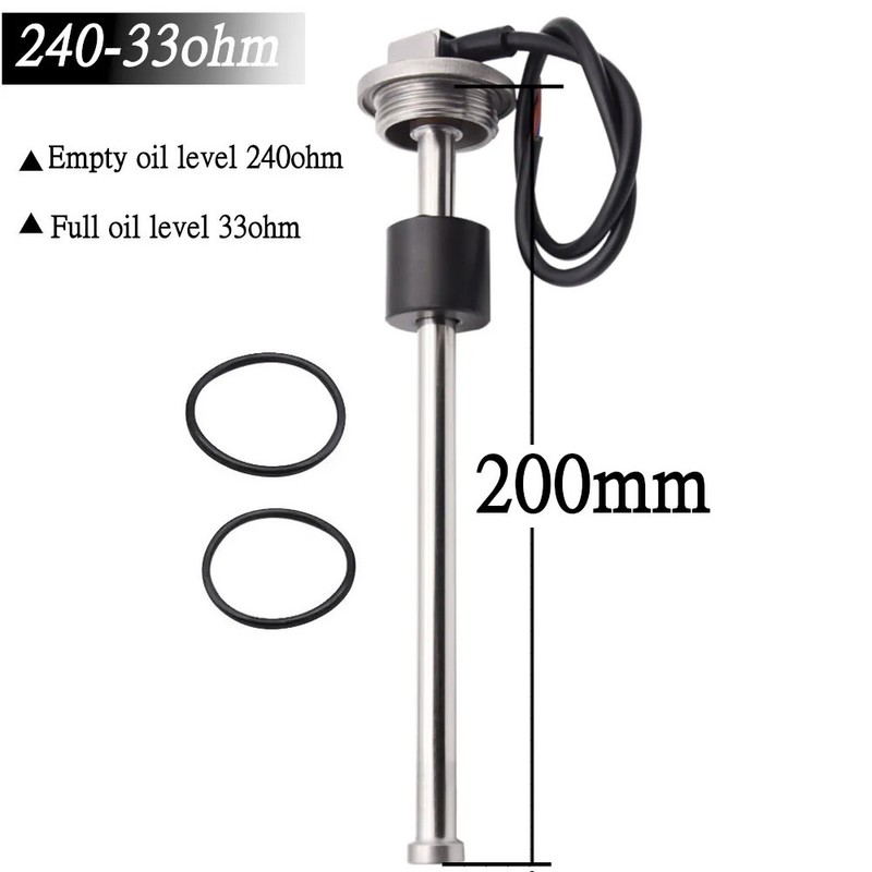 52mm Car Boat Fuel Level Gauge with Alarm or 0-190ohm 240-33ohm FuelLevel Sensor gallery