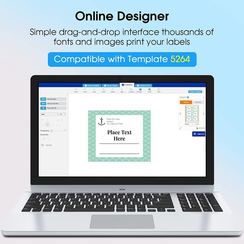 150-24000 Shipping Labels 3-1/3" x 4" Mailing Address 6 Per Sheet InkJet Laser gallery