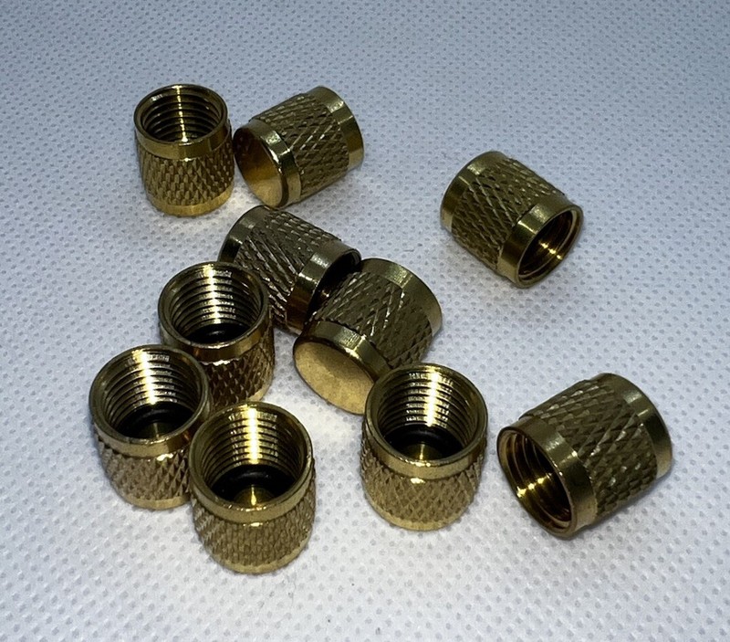 Brass Caps with Rubber O-rings – Seal HVAC Access Ports 1/4” Cap -10 PACK