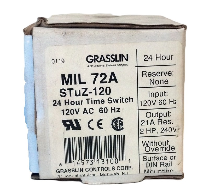 Grasslin MIL72ASTUZ-120 120 V AC 24 Hour Timer Switch