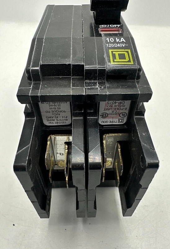 NEW QOUQ260RP Mini circuit breaker, QOU, 60A, 2 pole, 120/240VAC, 10kA, gallery