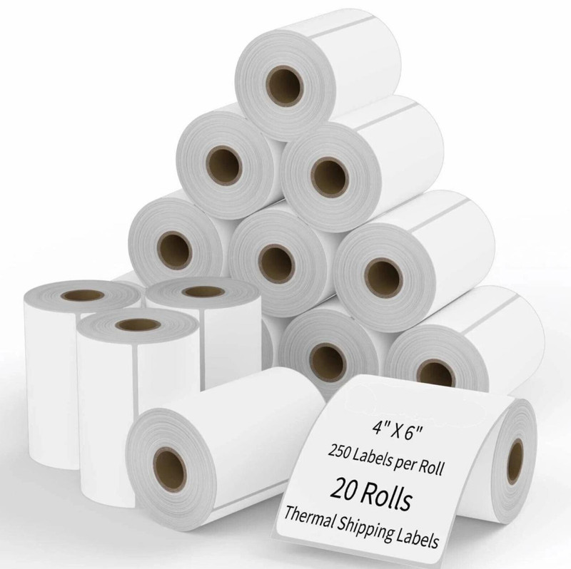 20 Rolls label 4×6 Direct Thermal Shipping 5000 labels Zebra Eltron ZP450 2844