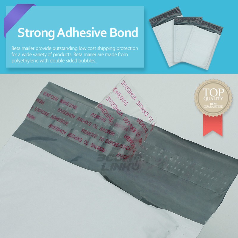 #000 4x8 (4x7) Poly Bubble Mailer Self Padded Envelope Bag 25,50,100,250,500 Pcs gallery