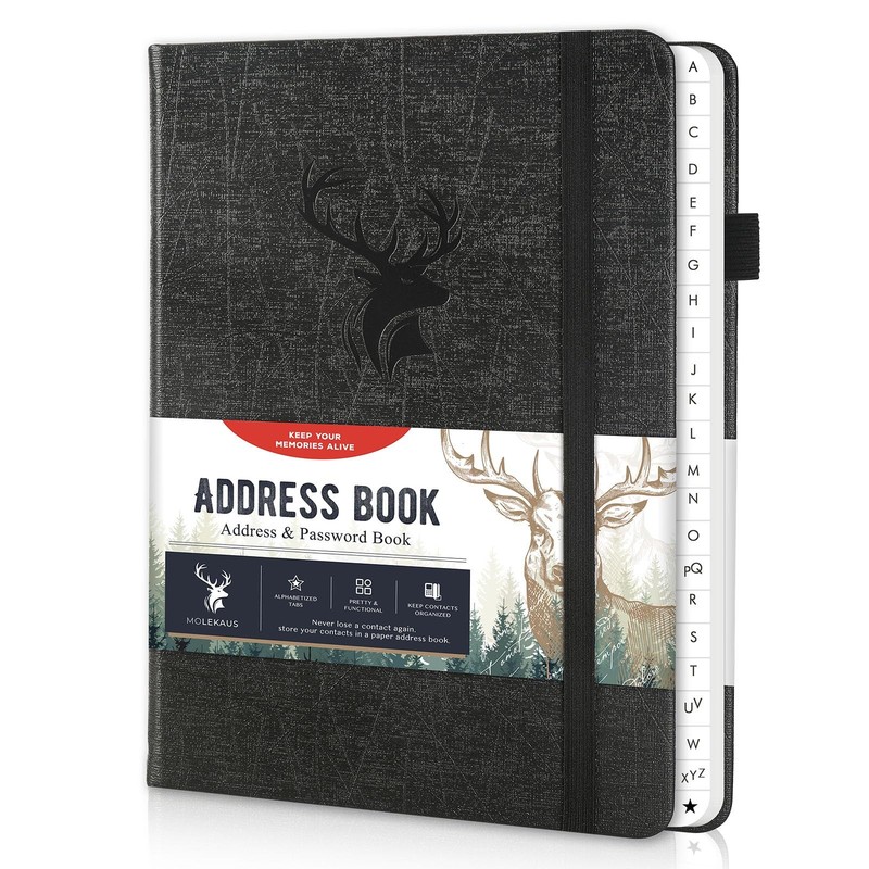 Address Book with Alphabetical Tabs, Hardcover Large Print Telephone and Addr…