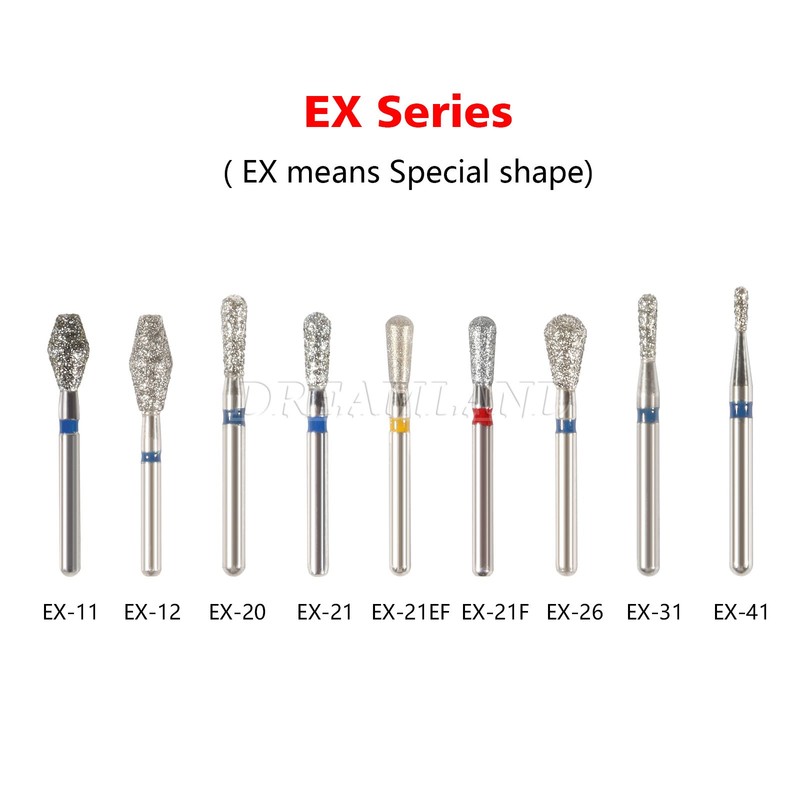 100 piezas/20 tipos Burr fresas de diamante salees FG medio 1,6mm FG1.6mm SKY gallery