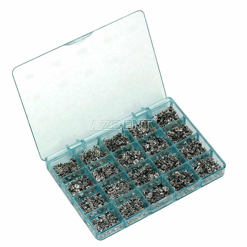 50set Dental Ortho Brackets Mini Roth 0.022 Hooks 345 Split Welding Mesh Base