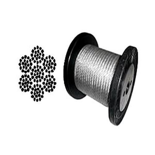 Galvanized Aircraft Cable Wire Rope 3/8″ 7×19 – 50, 100, 150, 200, 250 . 1000 ft