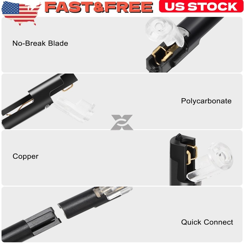 80x New Plug-In Quick Wire Connectors Reusable Clamp Terminal Blocks For Cables gallery