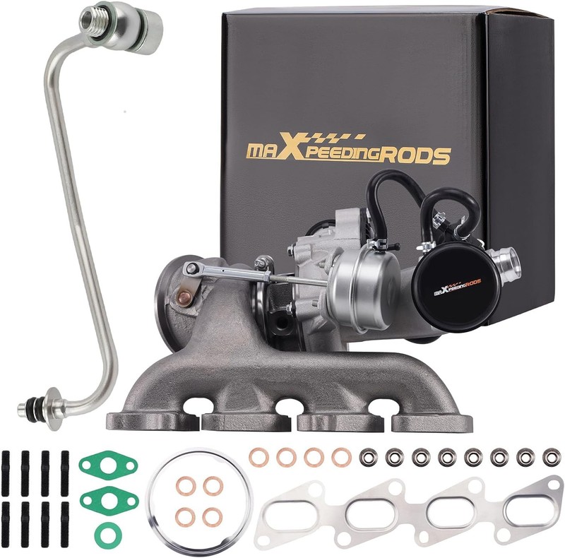 maXpeedingrods 667-203 Turbo Turbocharger Kit with Turbo Oil Feed Line Pipe Tube