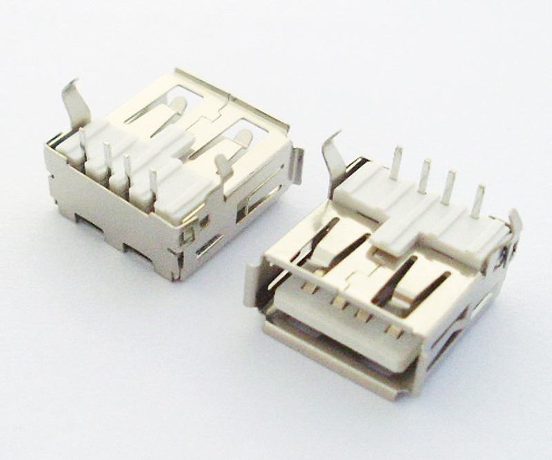 1pc A Type 90D Right Angle USB 4pin Female Jack Socket PCB Mount Connector gallery