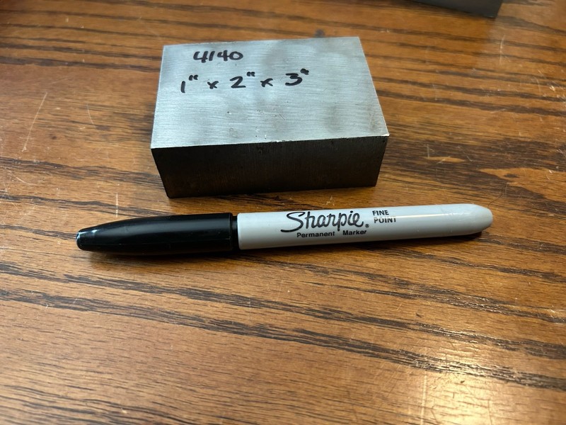 1″ x 2″ x 3″, 4140 tool steel flat stock, machinist