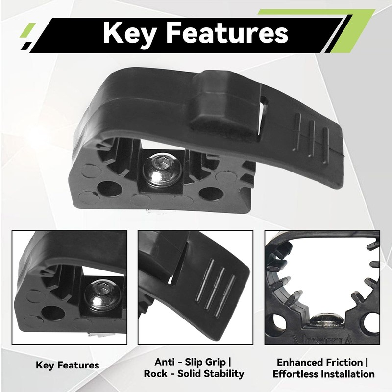 4pcs Shovel Mounts for Roof Rack Quick Release Rubber Clamp Holder Kits gallery