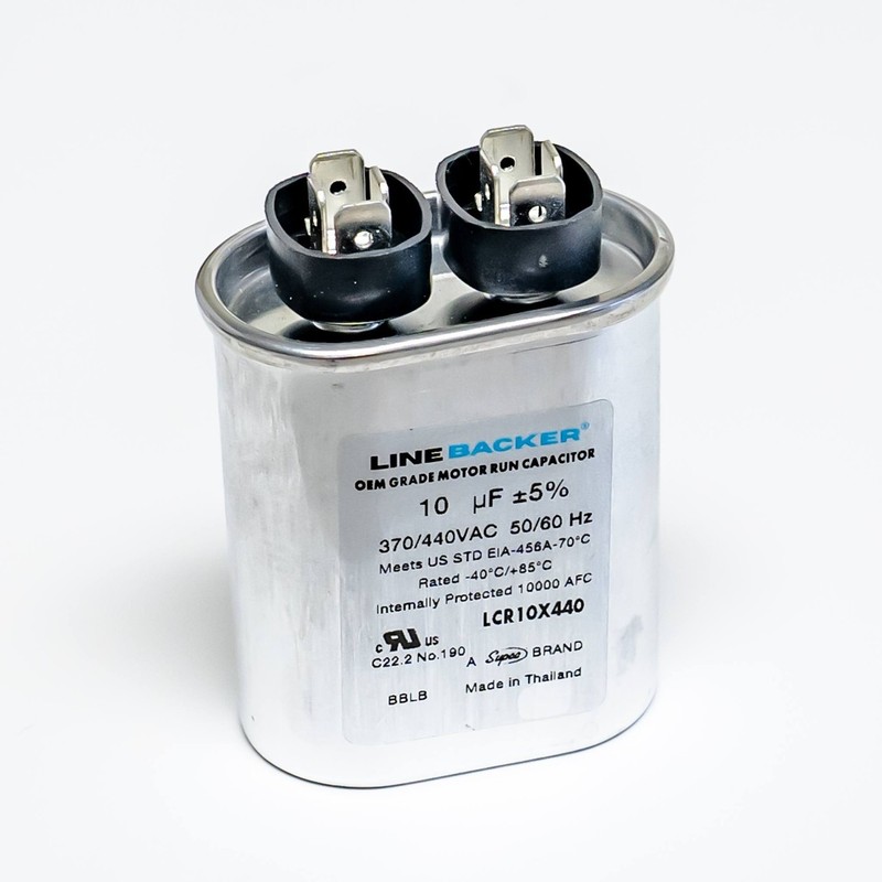 10 uf MFD 370 volt vac Oval Run Capacitor 50/60 hz