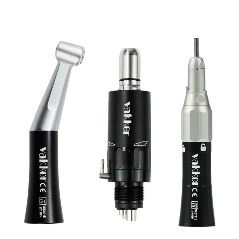 E-Type Dental Slow Low Speed Handpiece Contra Angle Straight Air Motor 4 Hole