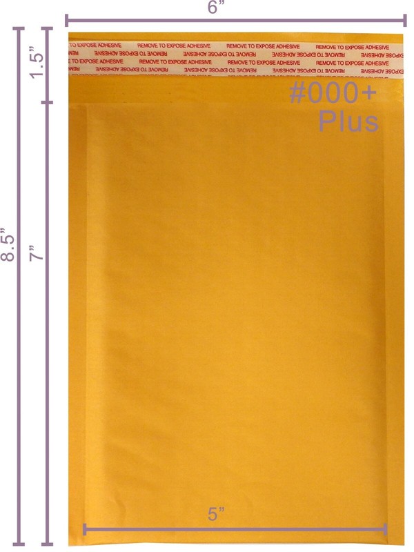 Yens® 1000 #000+Plus Kraft Bubble Padded Envelopes Mailers 5 X 7 extra large gallery