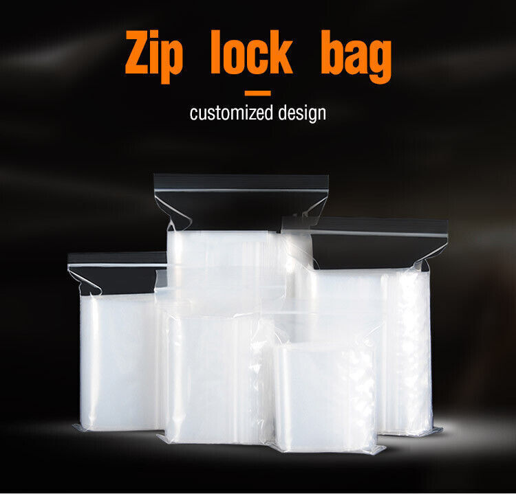 Clear Reclosable Seal Bag Plastic Poly Zipper Bags Zipper W/Hang Hole 2Mil gallery