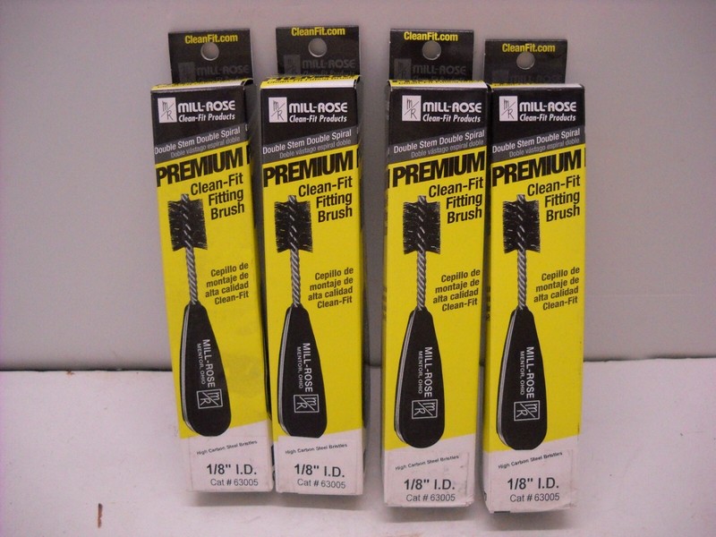 Lot of 4 – Mill Rose 1/8″ Premium Clean-fit Fitting Brush #63005 Double Stem