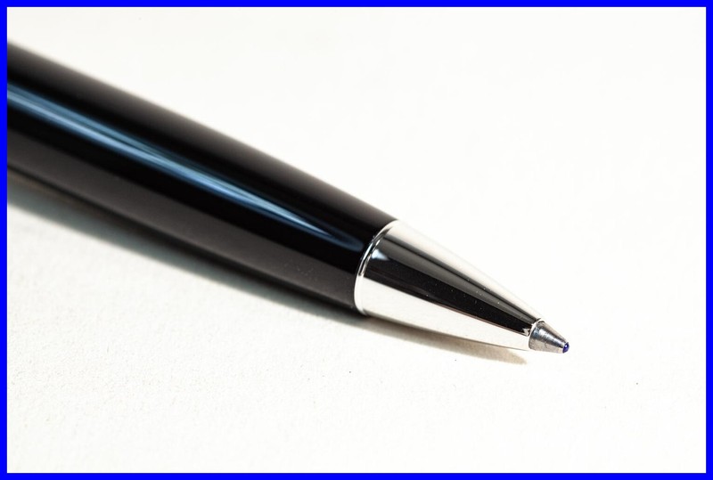 Caran D'Ache Ballpoint Pen in Black & Silver with New Refill gallery