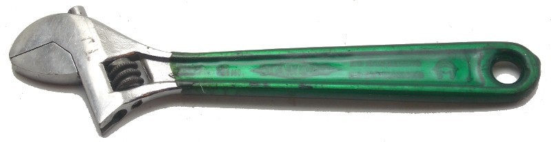 Diamond Horseshoe 8″ 200mm Crescent Adjustable Wrench Green Handle USA Used