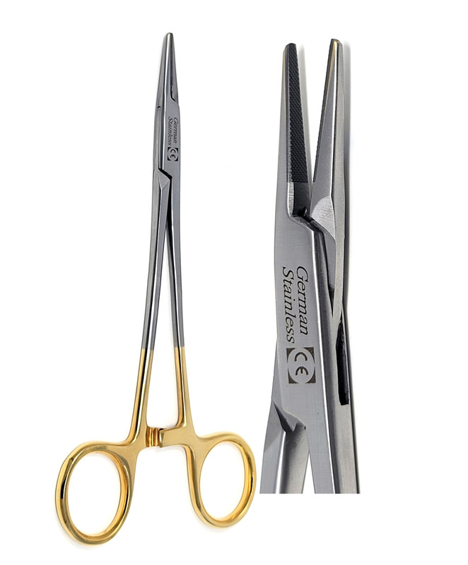 New German T/C mayo Hegar Needle Holder Driver 6″ With Tungsten Carbide Inserts
