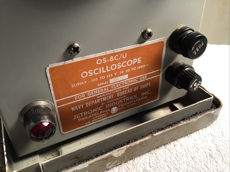 Vintage Military Test Instrument Navy Department OS-8C/U Oscilloscope Jetronic gallery